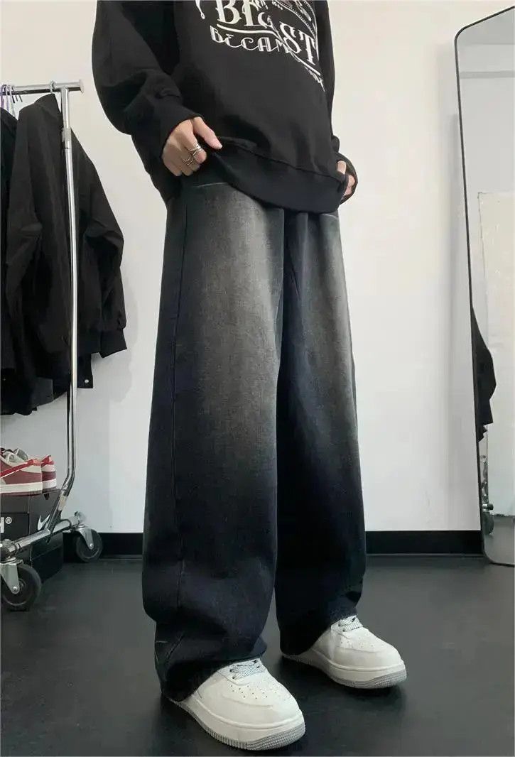 Japanese Brand Loose straight leg wide leg micro flared jeans Size US 32 / EU 48 - 3 Thumbnail