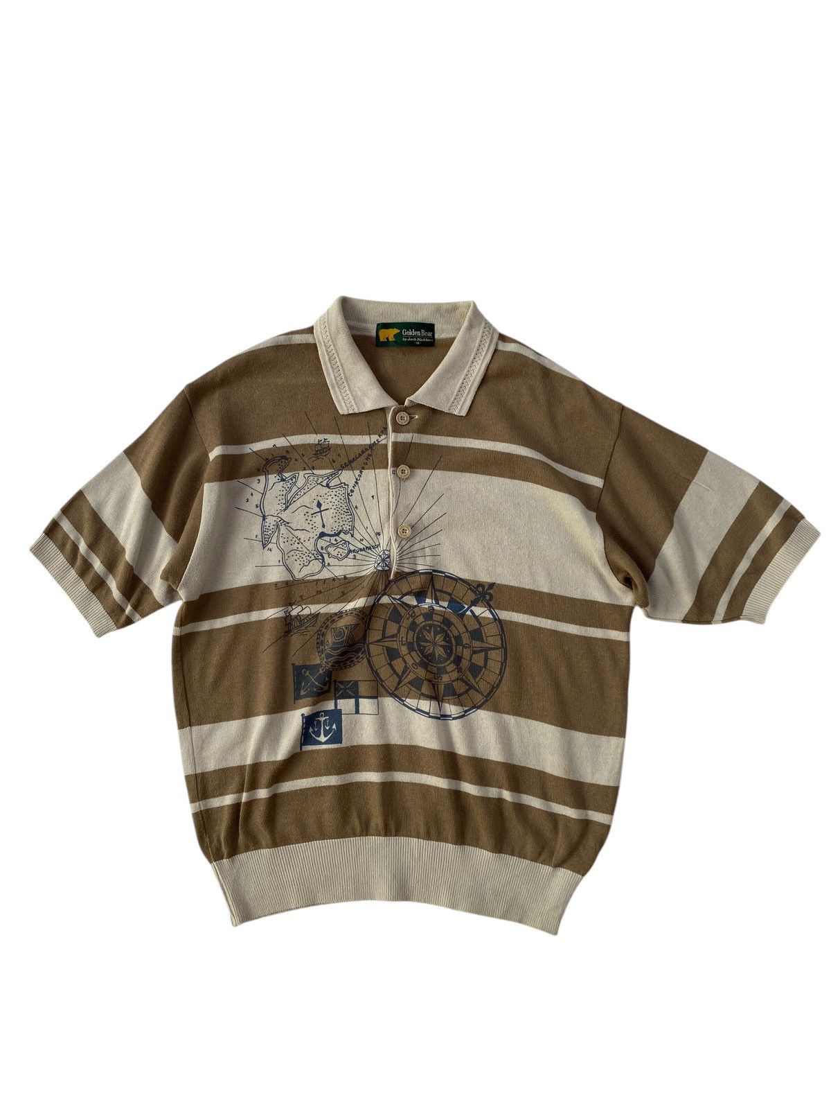 Golden Bear × Vintage Vtg Golden Bear Polo Knitwear Sweater Size US M / EU 48-50 / 2 - 1 Thumbnail