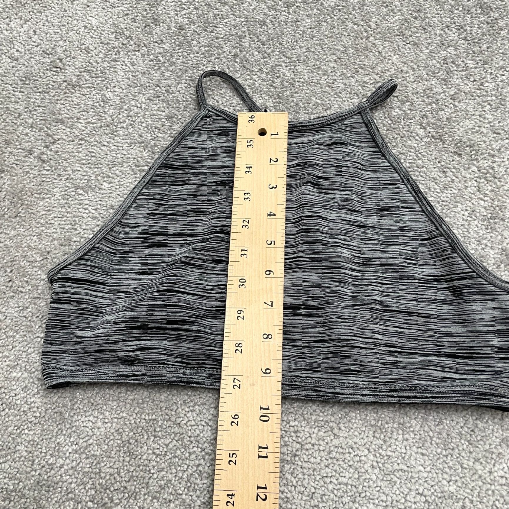 Vintage Live Love Dream Aeropostale Tank Womens Large Gray Active Crop Halter Top Gym Size L / US 10 / IT 46 - 4 Thumbnail