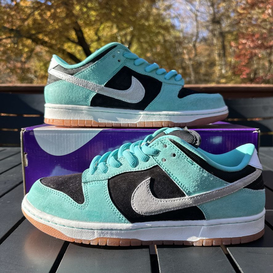 Nike Nike SB Dunk Custom Tiffany Suede - Teal/Black - Size 10 Size US 10 / EU 43 - 2 Thumbnail