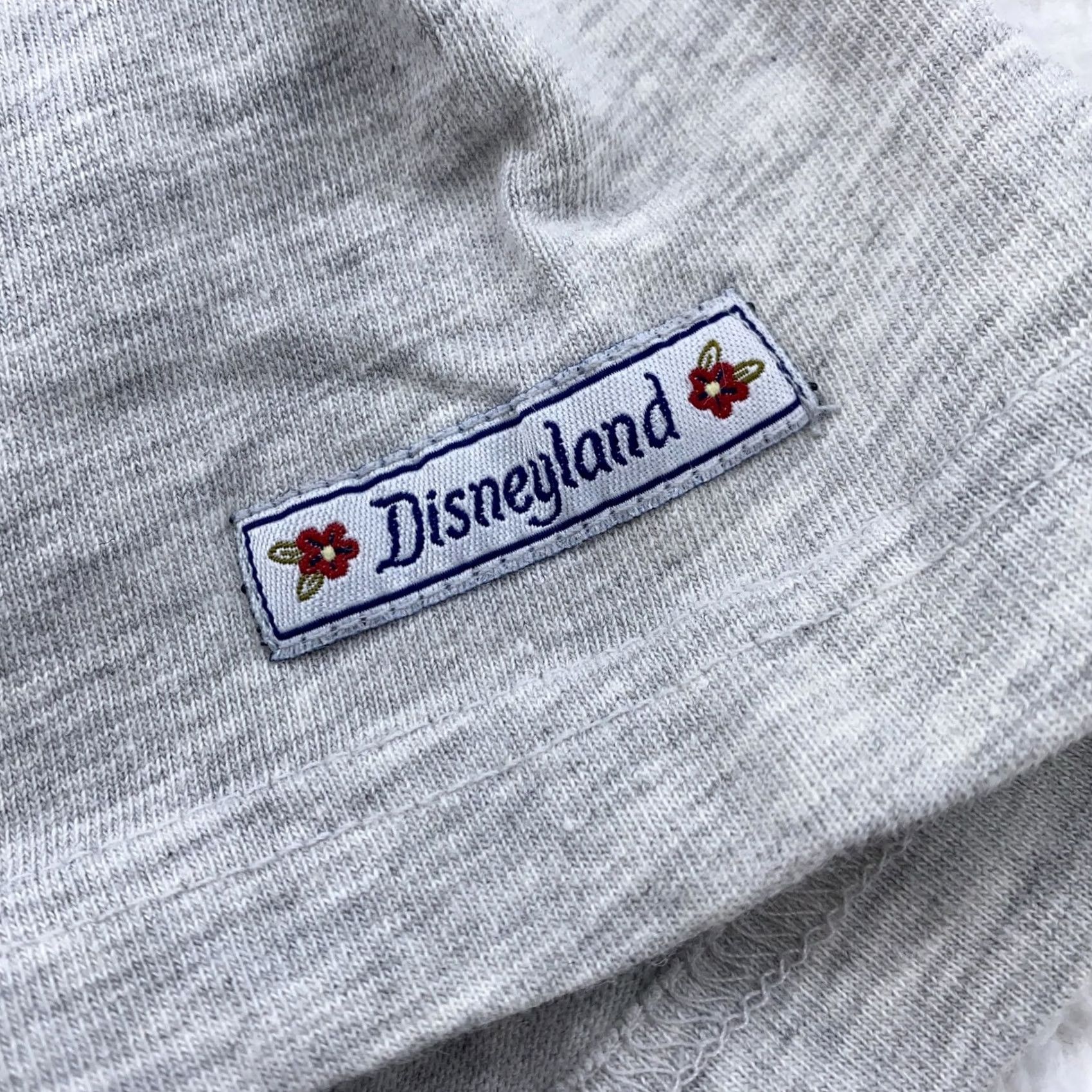 Vintage Disneyland Womens Boxy Large Mickey Minnie Mouse Embroidered Tee Gray Shirt Cartoon Floral Flower Size L / US 10 / IT 46 - 6 Thumbnail