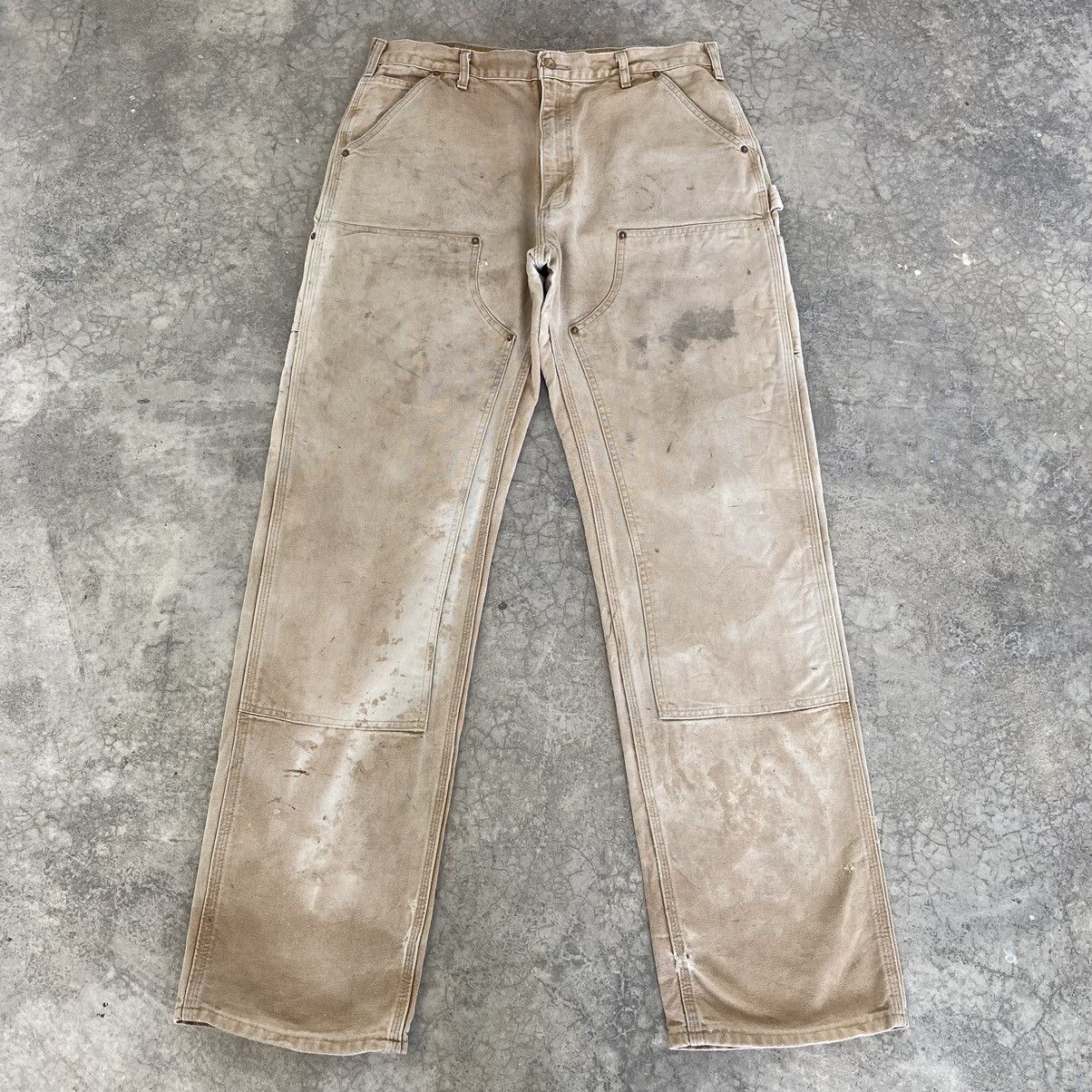 Carhartt VTG Carhartt Double Knee Faded Dirty Carpenter Pants Size US 36 / EU 52 - 2 Thumbnail