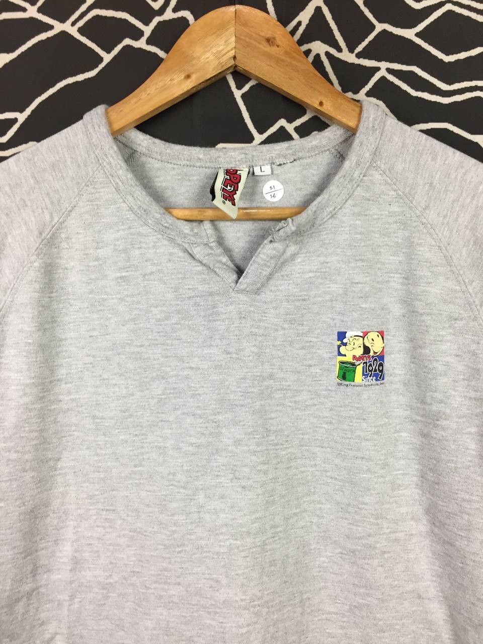 Vintage Popeye The Sailor Man Classic Cartoon Notched Neck Tee Size US L / EU 52-54 / 3 - 3 Thumbnail