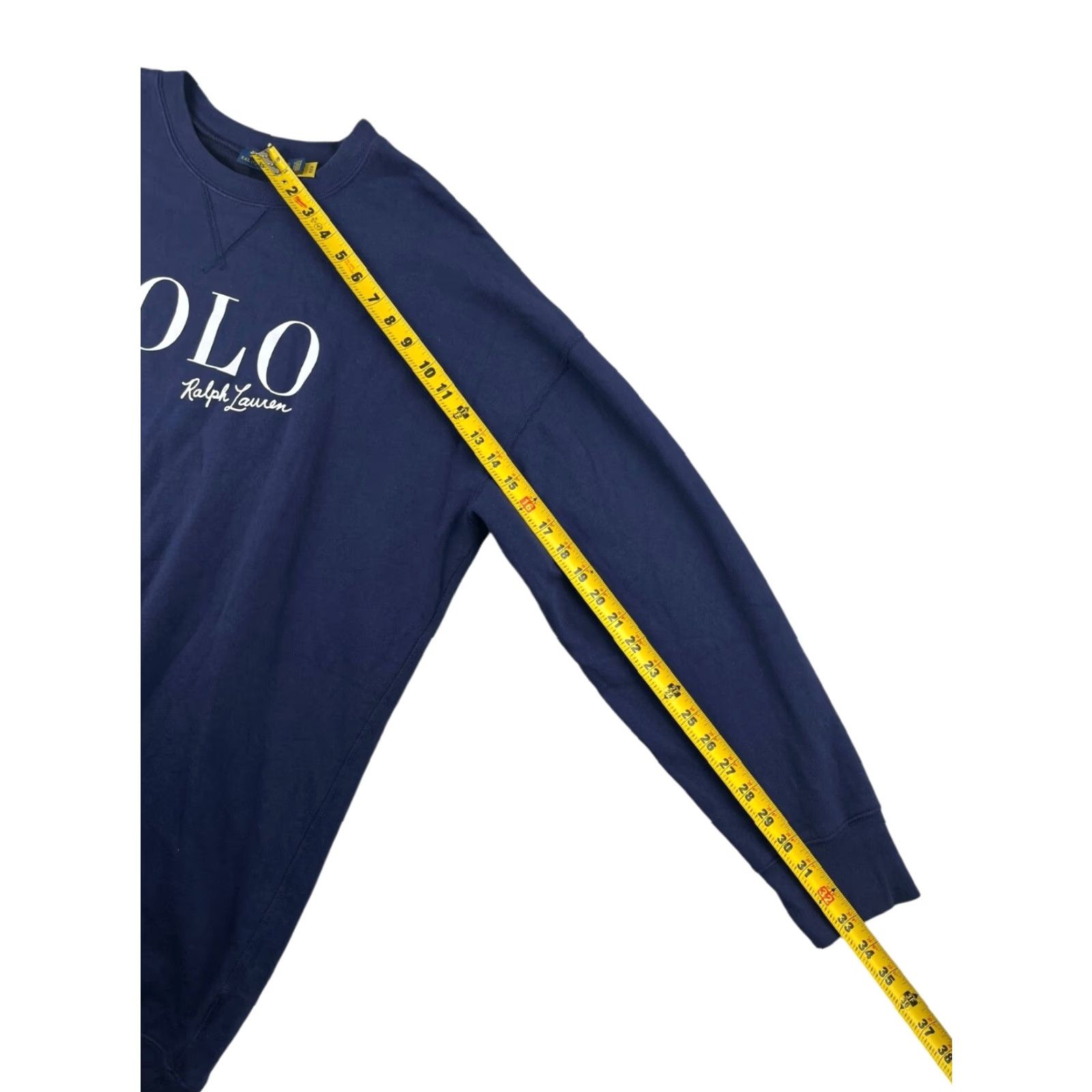 Ralph Lauren Ralph Lauren Men's Sweatshirt Crew Neck Cotton Blend XL Navy Blue Graphic Print Pullover Size US XL / EU 56 / 4 - 6 Thumbnail