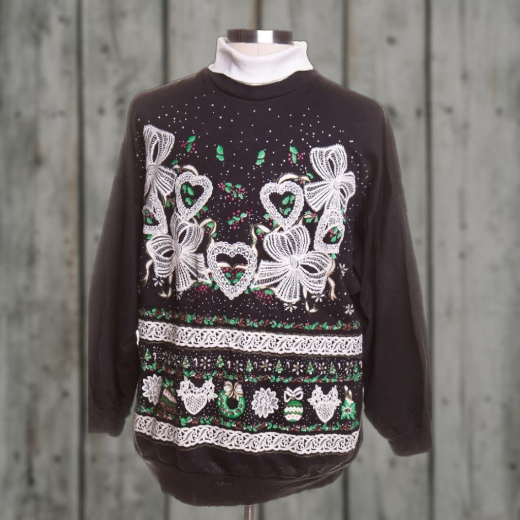 Vintage VINTAGE NutCracker Black Ugly Christmas Sweatshirt XL Regular Adult XS? Size XL / US 12-14 / IT 48-50 - 1 Preview