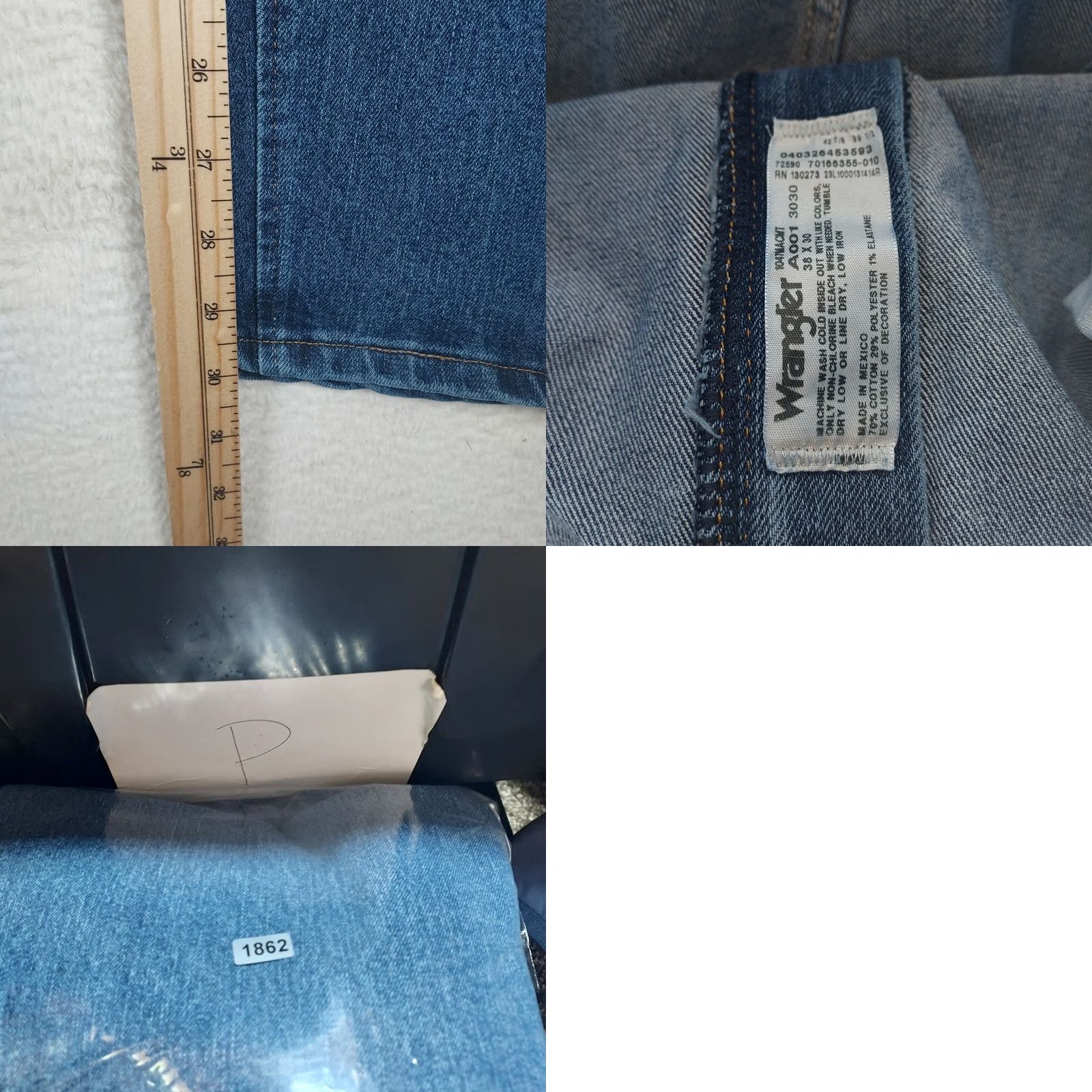 Wrangler Wrangler 47 Regular Fit Jeans Mens 38x30 Advanced Comfort Stretch Denim Size US 38 / EU 54 - 8 Thumbnail