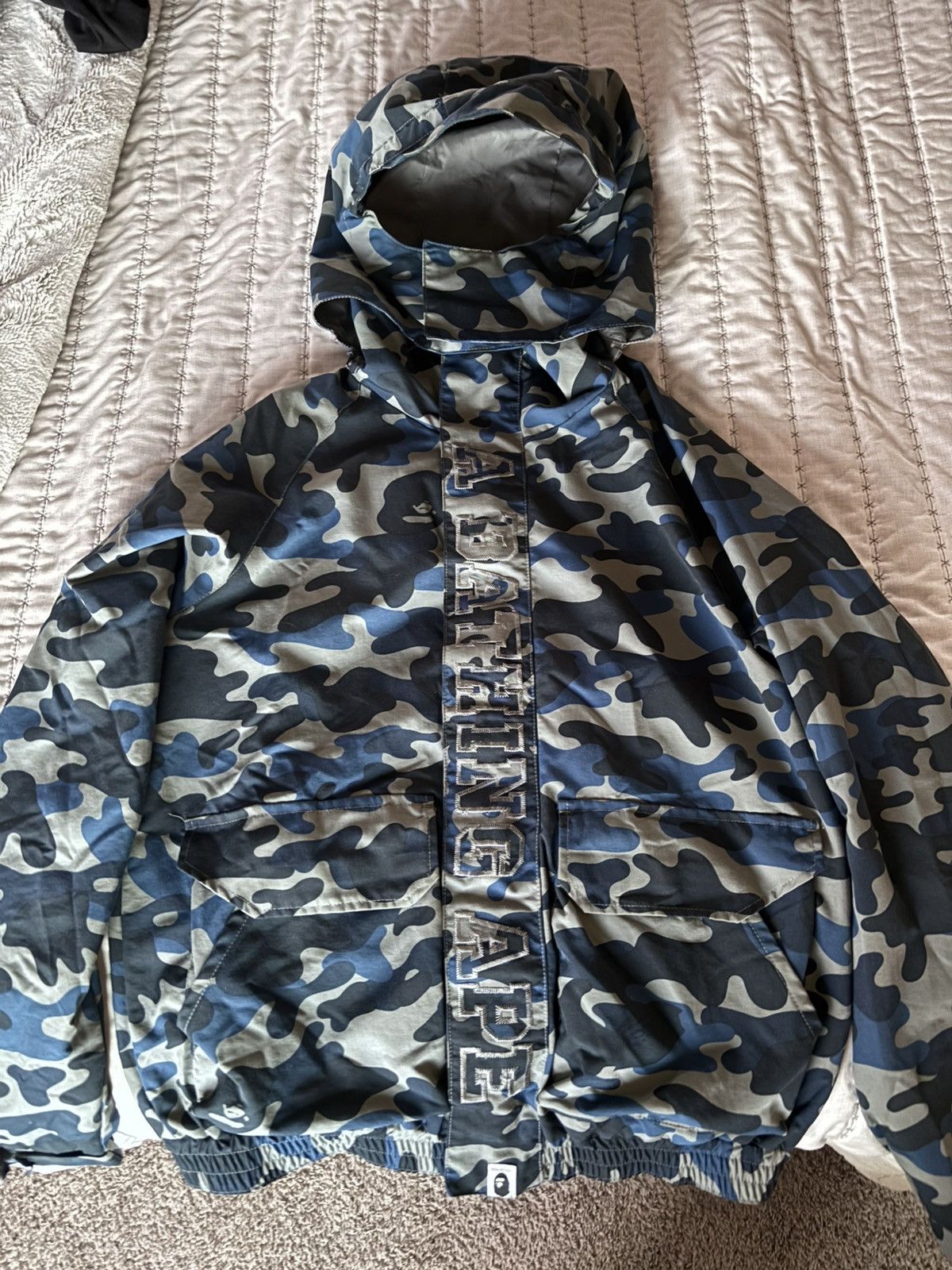 Bape Blue Bape Camo Rain Jacket Size US S / EU 44-46 / 1 - 1 Thumbnail