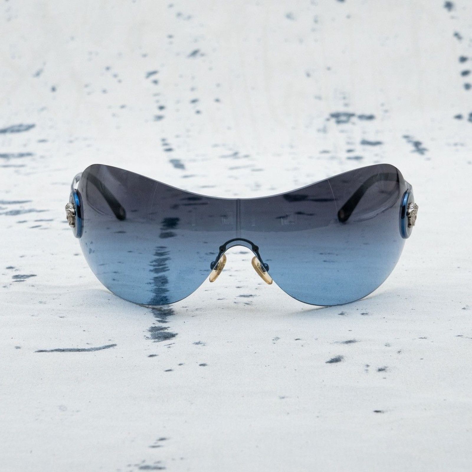 Versace × Vintage Vintage versace medusa logo gradient mask shield sunglasses Size ONE SIZE - 2 Thumbnail