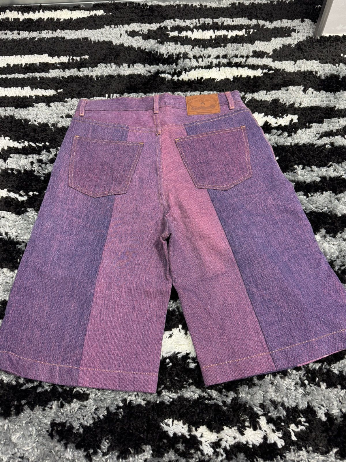 Marine Serre Marine Serre purple panelled denim shorts Size US 32 / EU 48 - 2 Thumbnail