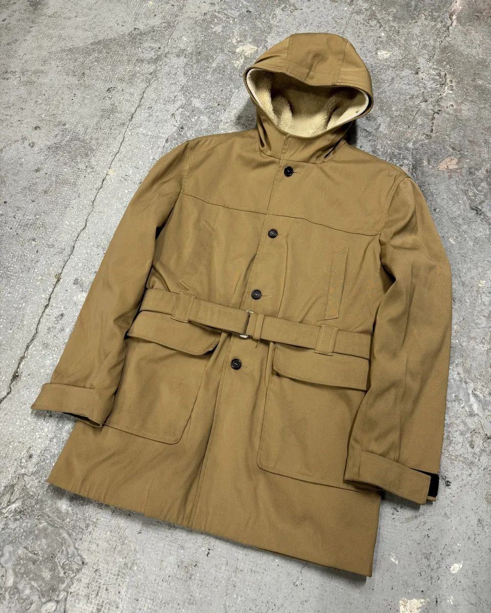 Prada FW1999 Prada Beige Buttoned Hooded 2 in 1 Coat Size US M / EU 48-50 / 2 - 6 Thumbnail
