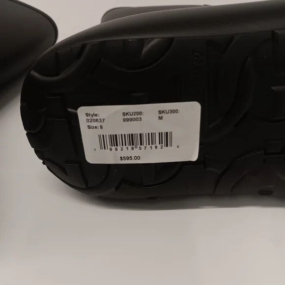 Salvatore Ferragamo Ferragamo Men's Gancini Detail Black Rain Boots - Size 8 Size US 8 / EU 41 - 12 Thumbnail
