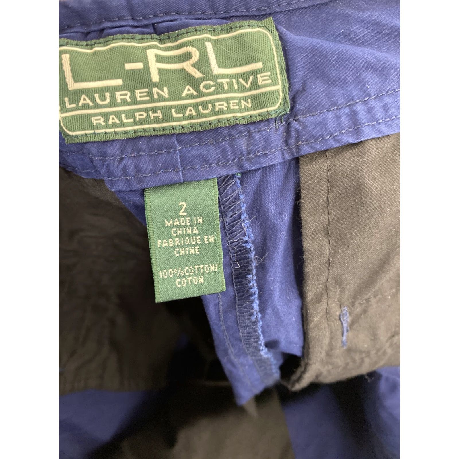 Ralph Lauren Lauren Ralph Lauren Cargo Pants Womens Size 2 Navy Cotton Casual 90s Straight Fit Size 26" / US 2 / IT 38 - 6 Thumbnail