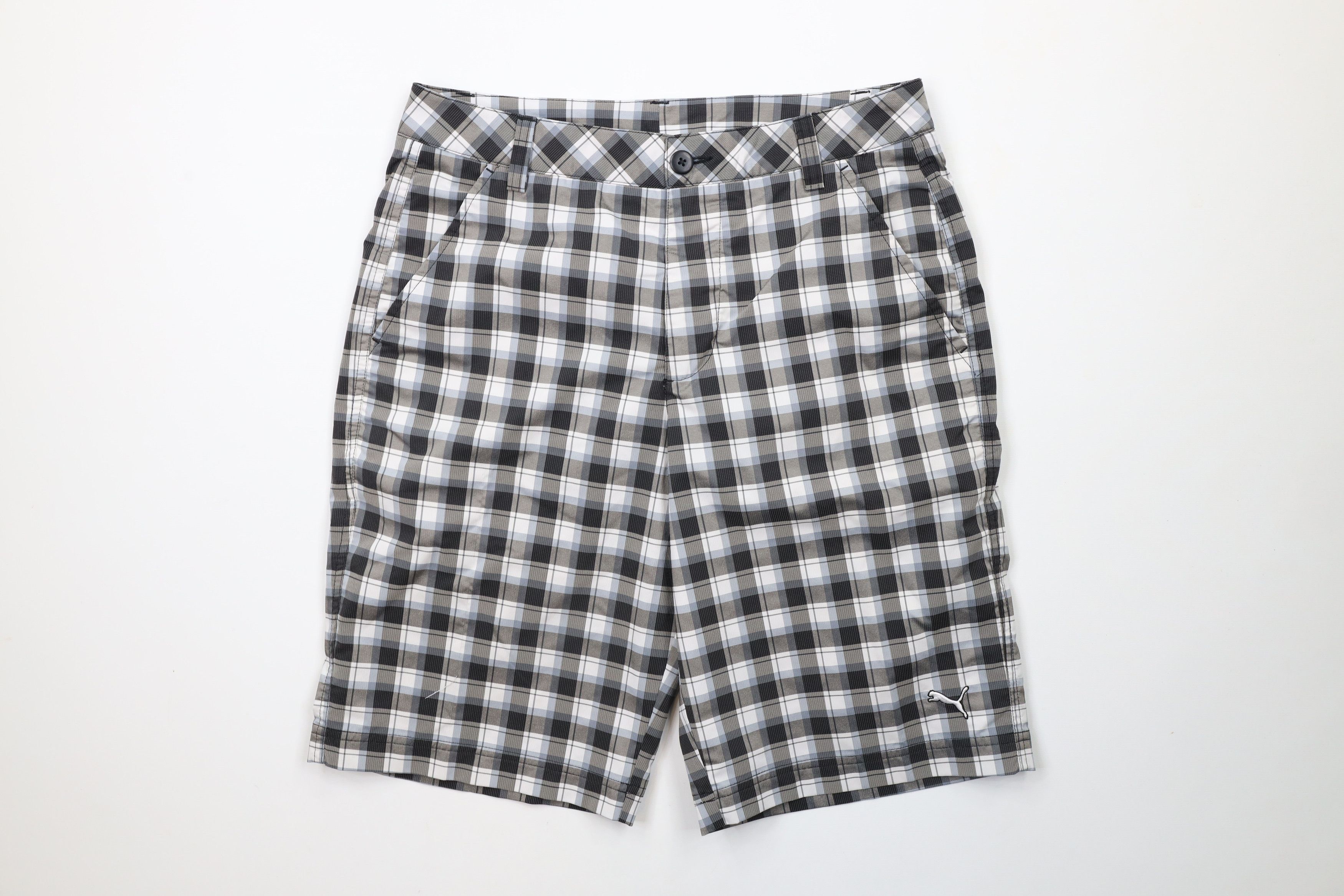 Puma × Vintage Puma Golf Cell Fowler Stretch Golfing Chino Shorts Plaid Size US 30 / EU 46 - 1 Thumbnail