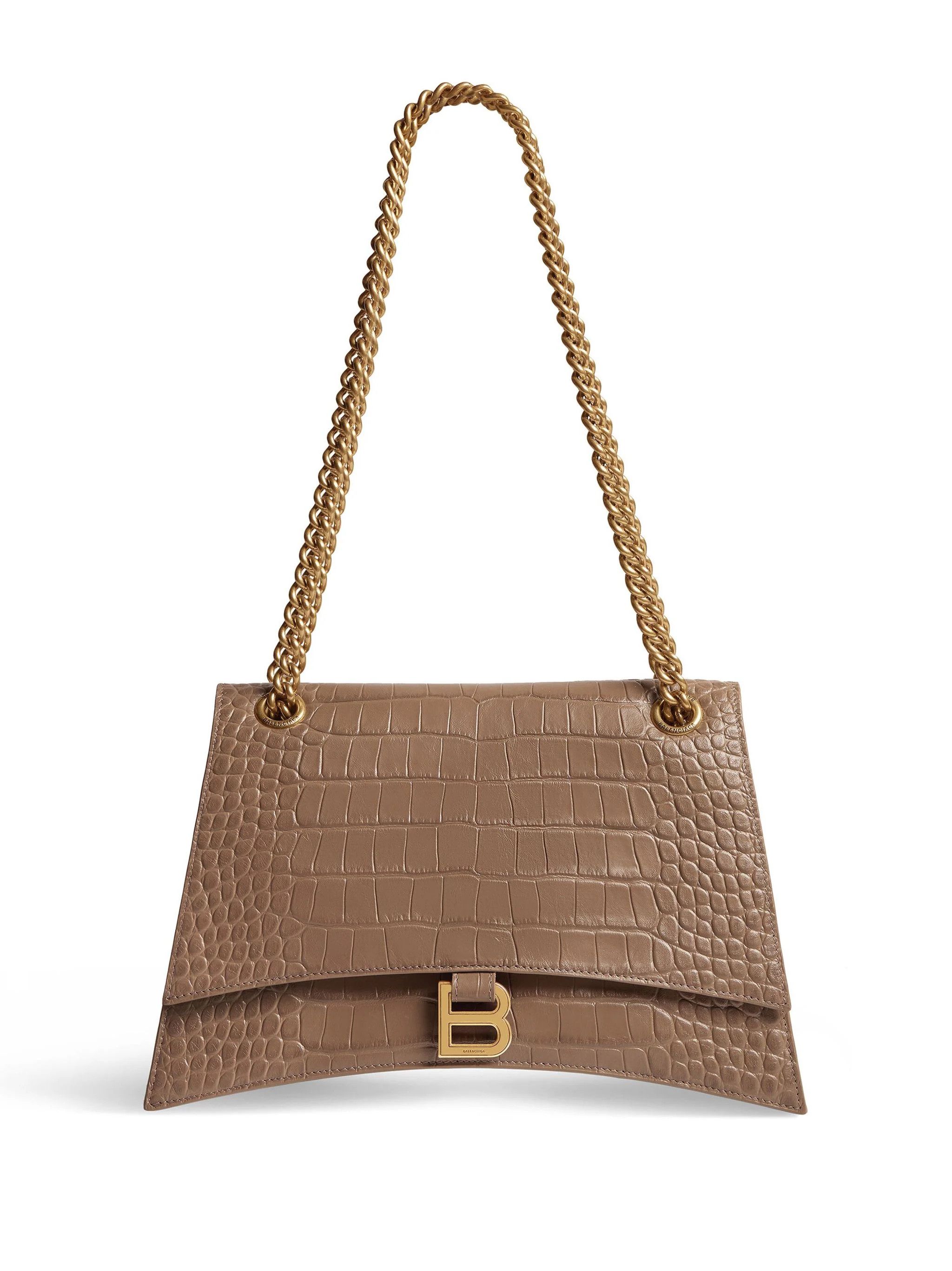 Balenciaga o1mt1gz0824 Size: OS / Crush Medium Chain Bag Crocodile Size ONE SIZE - 3 Thumbnail
