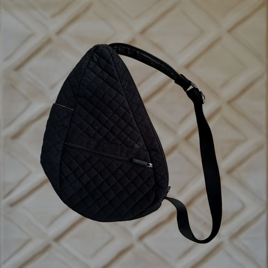 Vintage VINTAGE AmeriBag Crossbody Bag Satchel Black Canvas Nylon Women L.L. Bean Shoulder Bag Size ONE SIZE - 1 Thumbnail