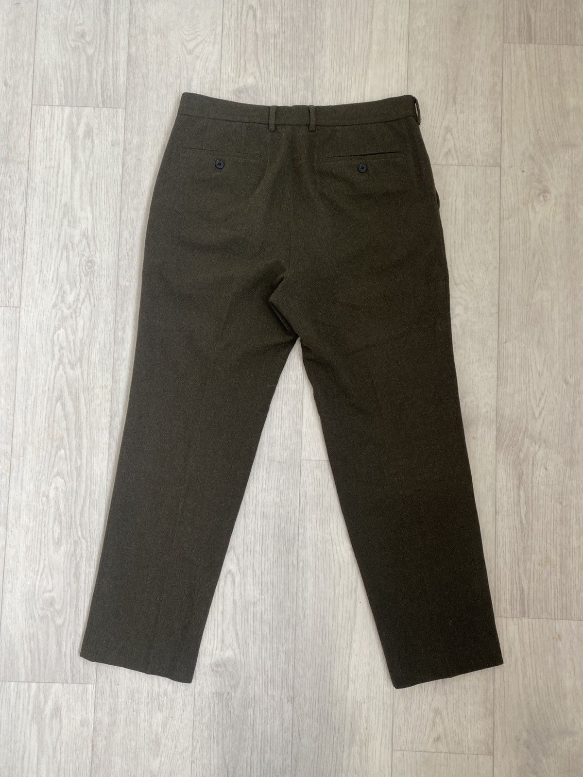 JW Anderson × Uniqlo JW Anderson x Uniqlo olive tuck wool pants Size M Mens Size US 32 / EU 48 - 3 Thumbnail