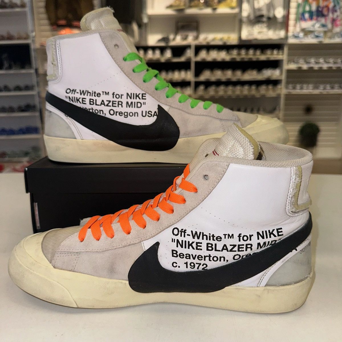Nike × Off-White × Virgil Abloh Size 10 - Nike Blazer Off-White The Ten AA3832-100 OG White Size US 10 / EU 43 - 2 Thumbnail
