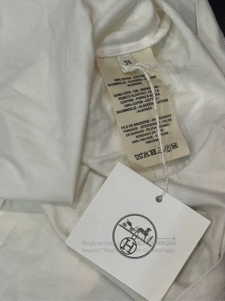 Hermes Hermes Straight Short Sleeve Embroidered Pocket Dress Size XS / US 0-2 / IT 36-38 - 6 Thumbnail