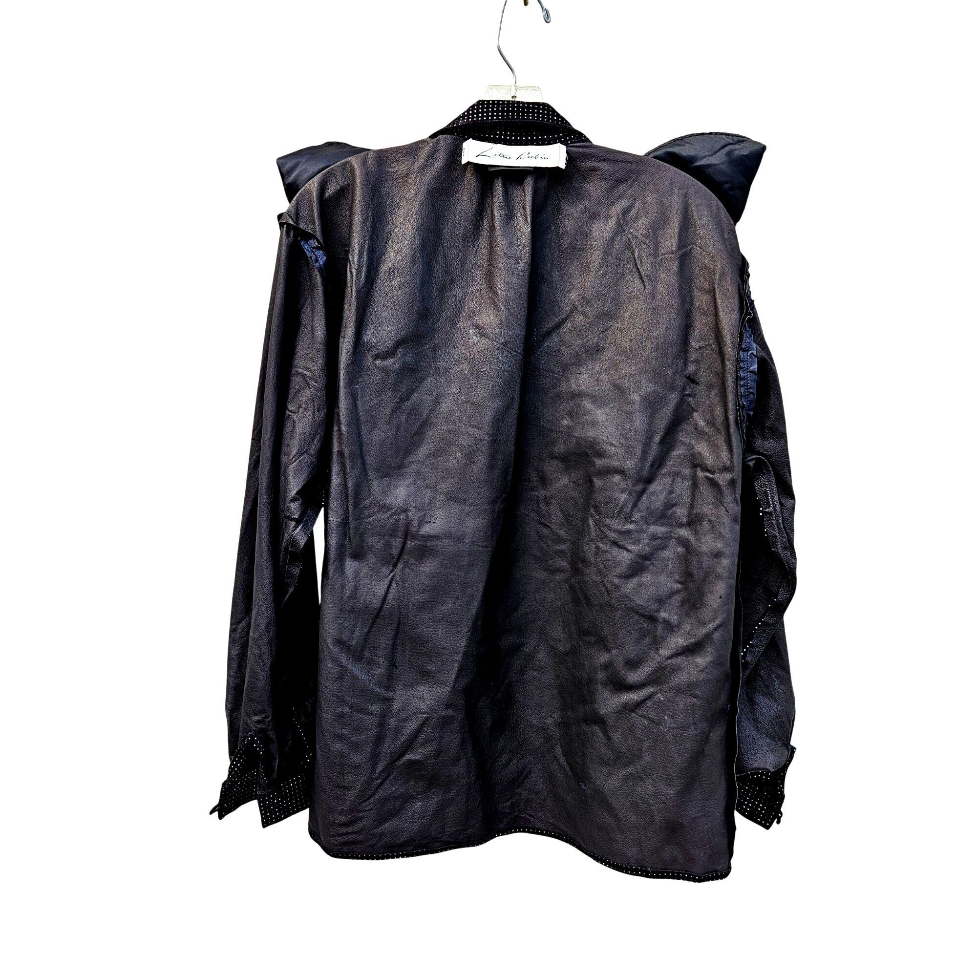 Other Volup Vintage Lillie Rubin Adri New York Black Suede Silver Size L / US 10 / IT 46 - 7 Thumbnail