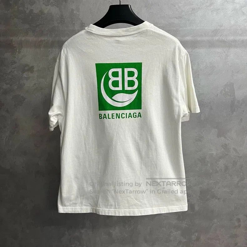 Balenciaga Balenciaga White Logo Eco Short-Sleeve T-shirt. Size US S / EU 44-46 / 1 - 2 Thumbnail