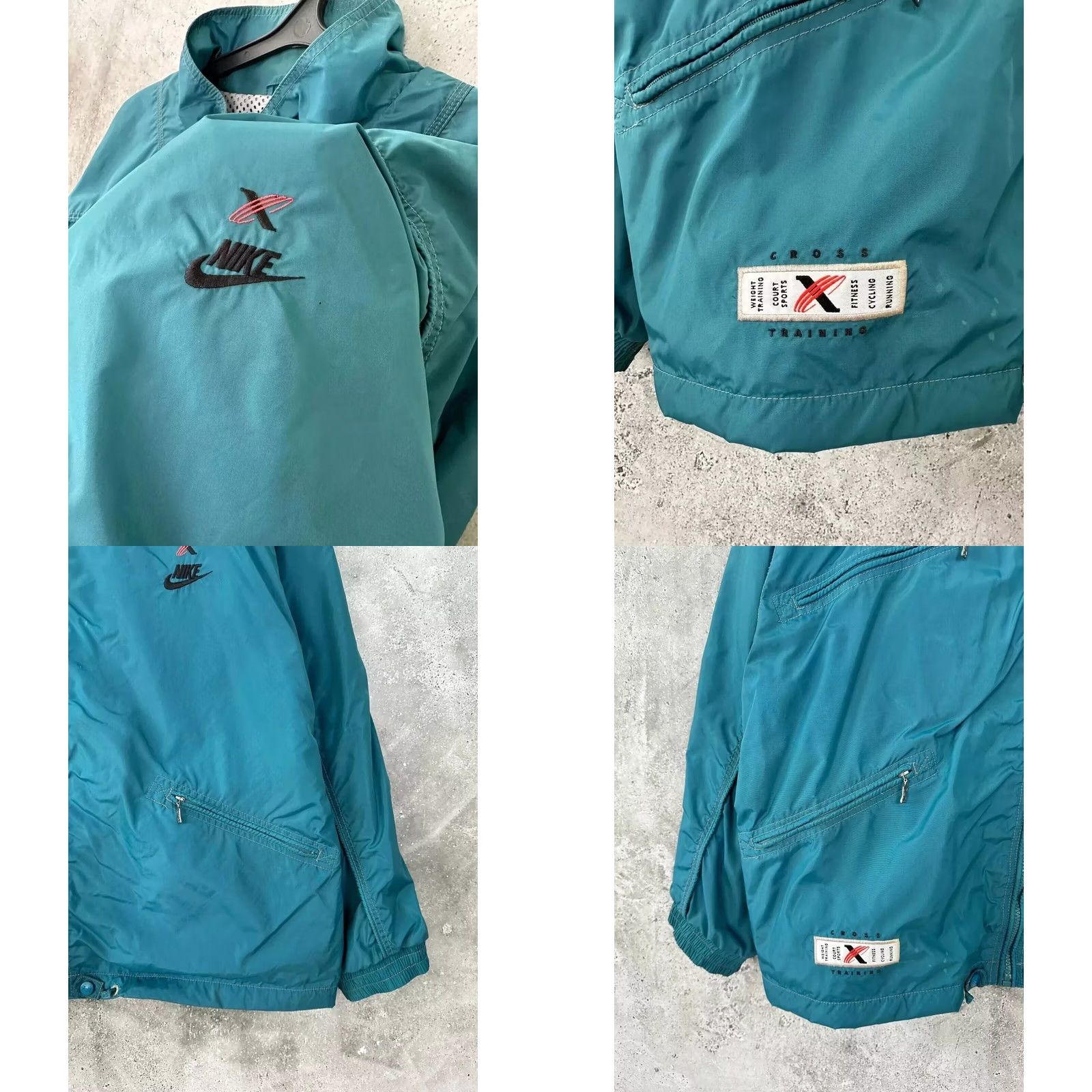 Nike VINTAGE Nike Cross Training Nylon Track Full Zip Jacket Men XL Green Size US XL / EU 56 / 4 - 8 Thumbnail