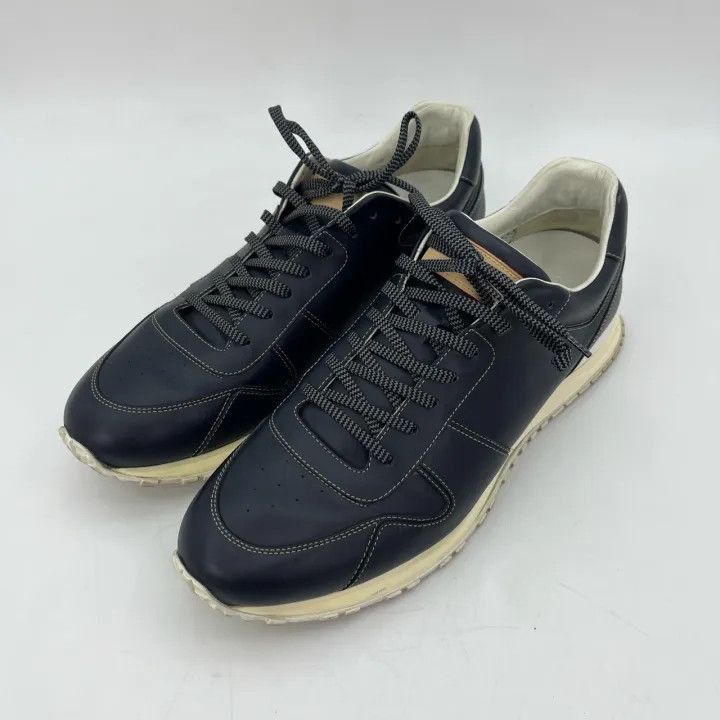 Louis Vuitton Louis Vuitton Blue Low-Top Leather Sneakers -2508 Size US 10.5 / EU 43-44 - 4 Thumbnail