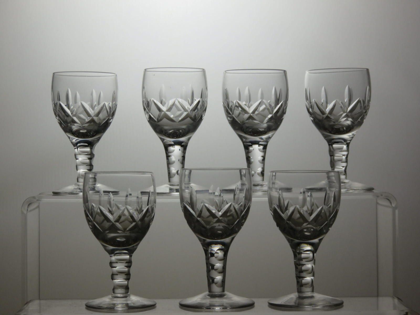 Starter Stuart Crystal Carlingford Cut Set Of 7 Liqueur Glasses 3" Size ONE SIZE - 2 Thumbnail