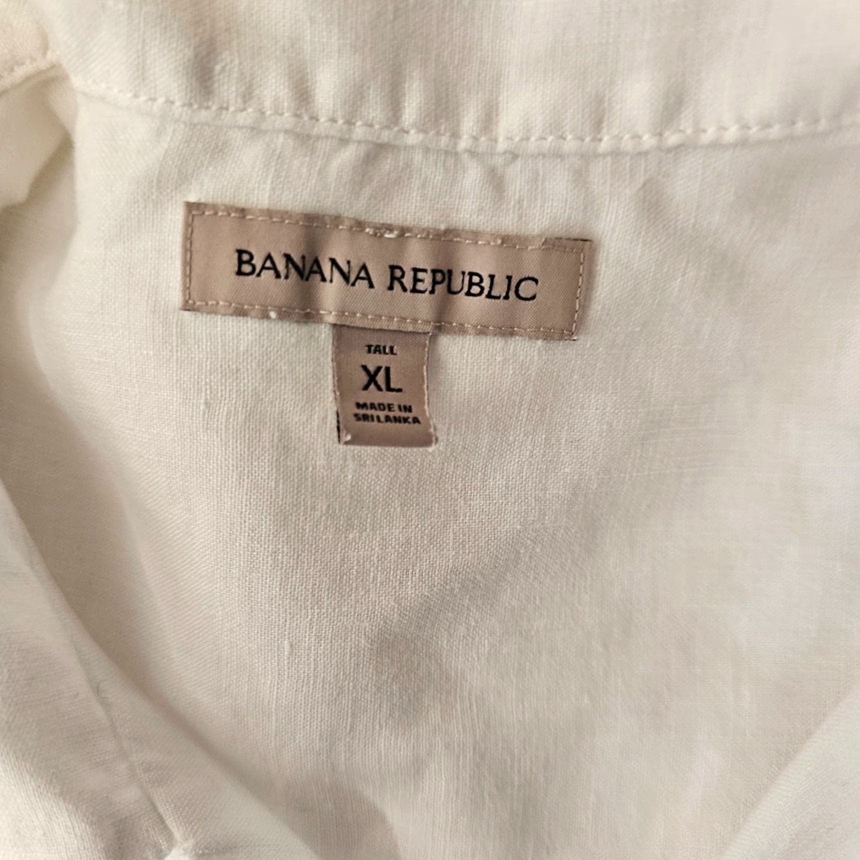 Banana Republic VINTAGE Banana Republic Women’s Sleeveless Button-Up Shirt XL Tall White Linen Spring Summer Casual Workwear Size XL / US 12-14 / IT 48-50 - 2 Thumbnail
