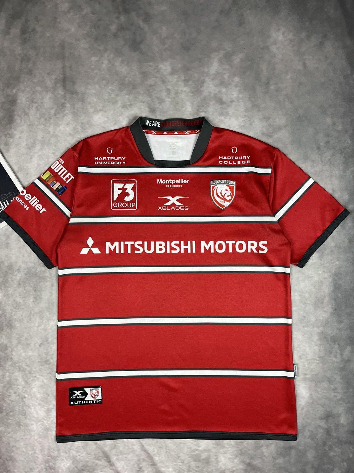Other Gloucester Rugby Home Shirt 2018/19 – A Cherry & White Class Size US L / EU 52-54 / 3 - 3 Thumbnail
