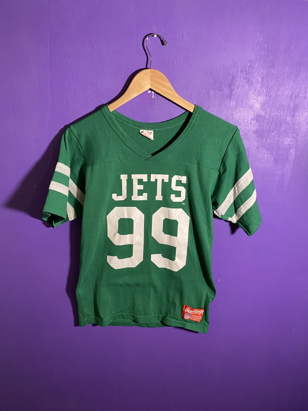 NFL Vintage 80s Rawlings New York jets jersey shirt Size US S / EU 44-46 / 1 - 1 Thumbnail