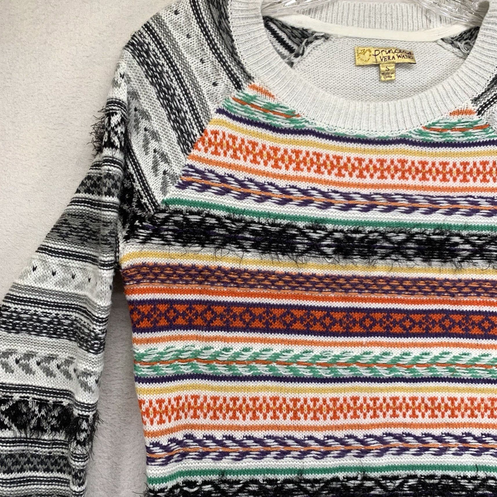 Vera Wang VERA WANG Womens Sweater PRINCESS Small Fair Isle Colorful Multi Knit Size S / US 4 / IT 40 - 6 Thumbnail