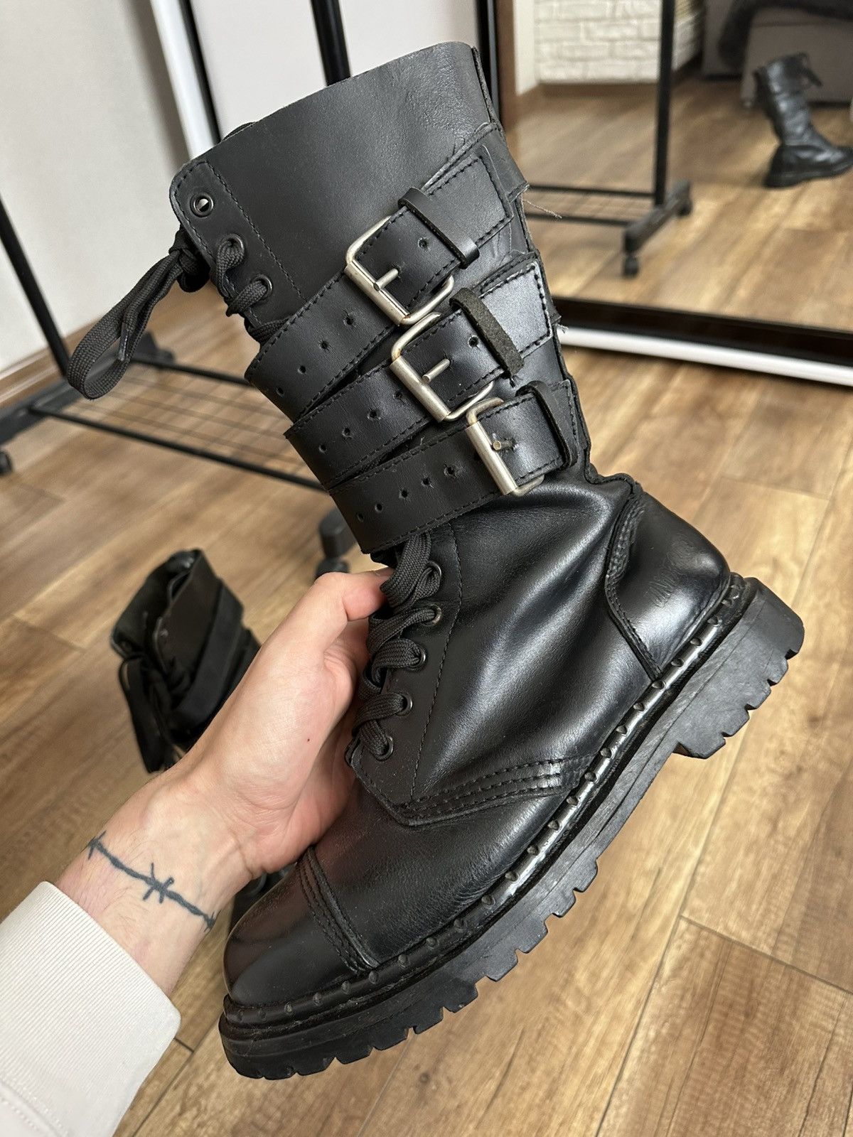 Undercover Undercover Vintage High Top Leather Boots Vintage Size US 8 / EU 41 - 8 Thumbnail