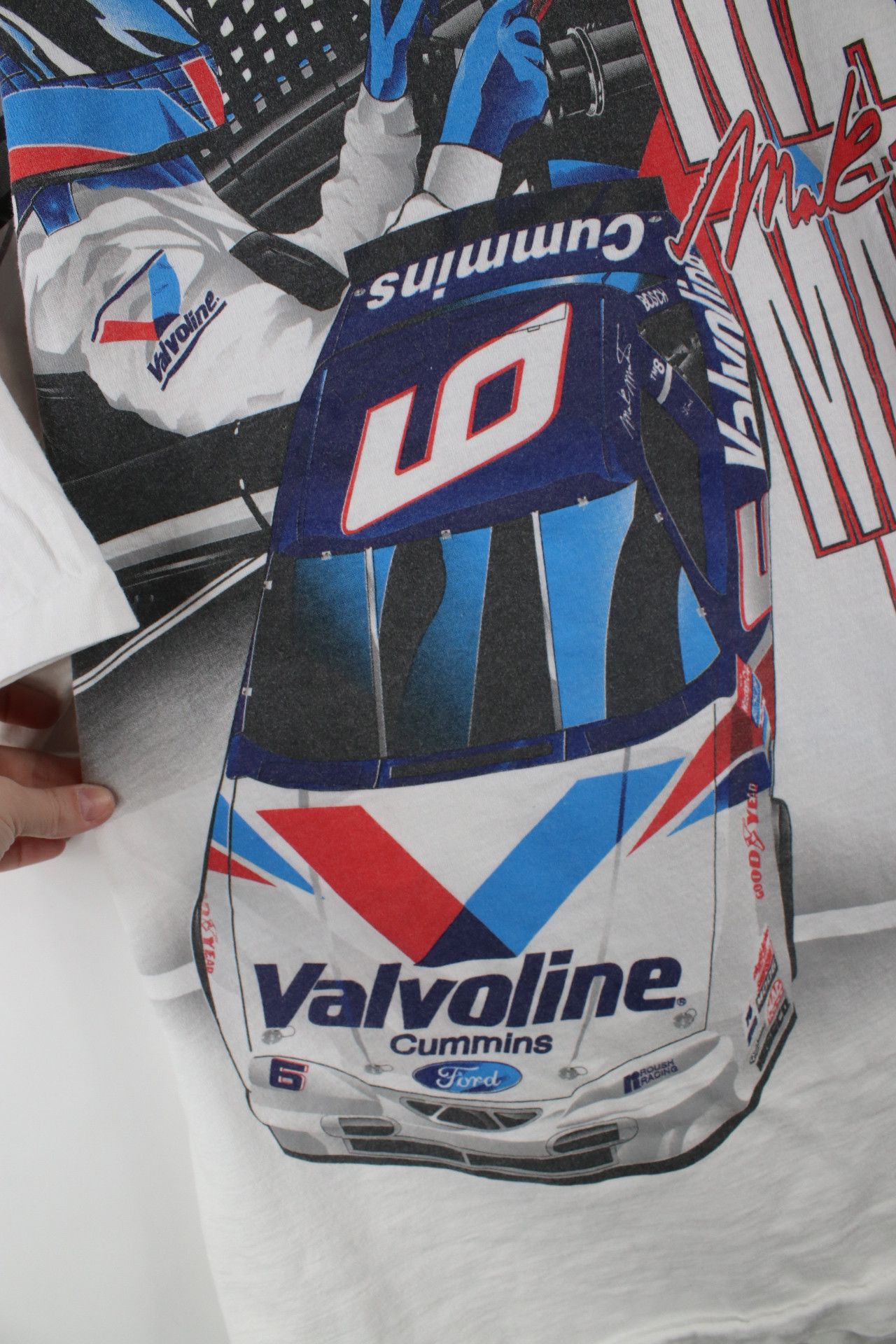 Vintage Vintage 90s NASCAR All Over Print Mark Martin T-Shirt USA Size US L / EU 52-54 / 3 - 8 Thumbnail