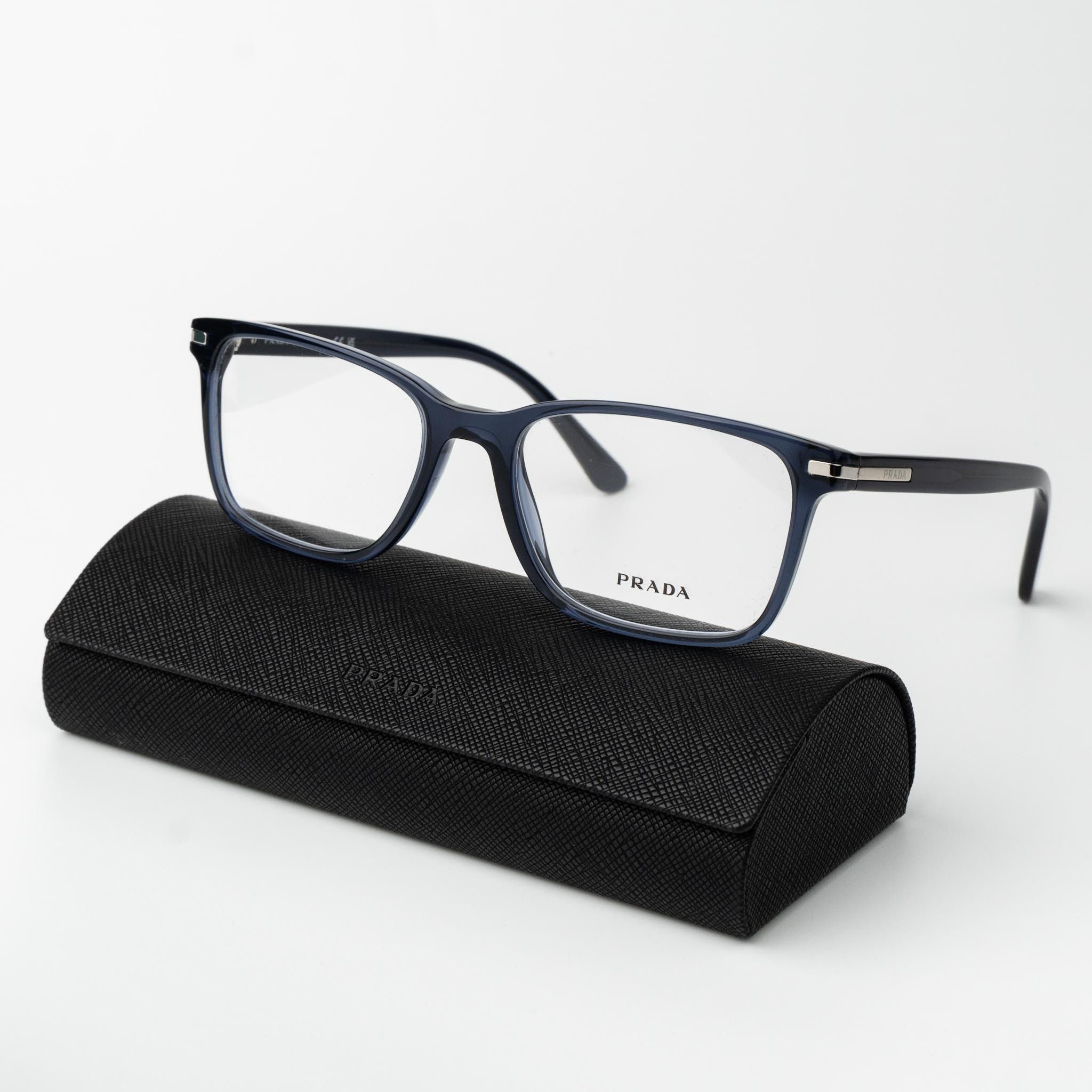 Prada Prada Men Eyeglasses Square Unisex PR14WV 08Q1O1 BRAND NEW Size ONE SIZE - 1 Thumbnail