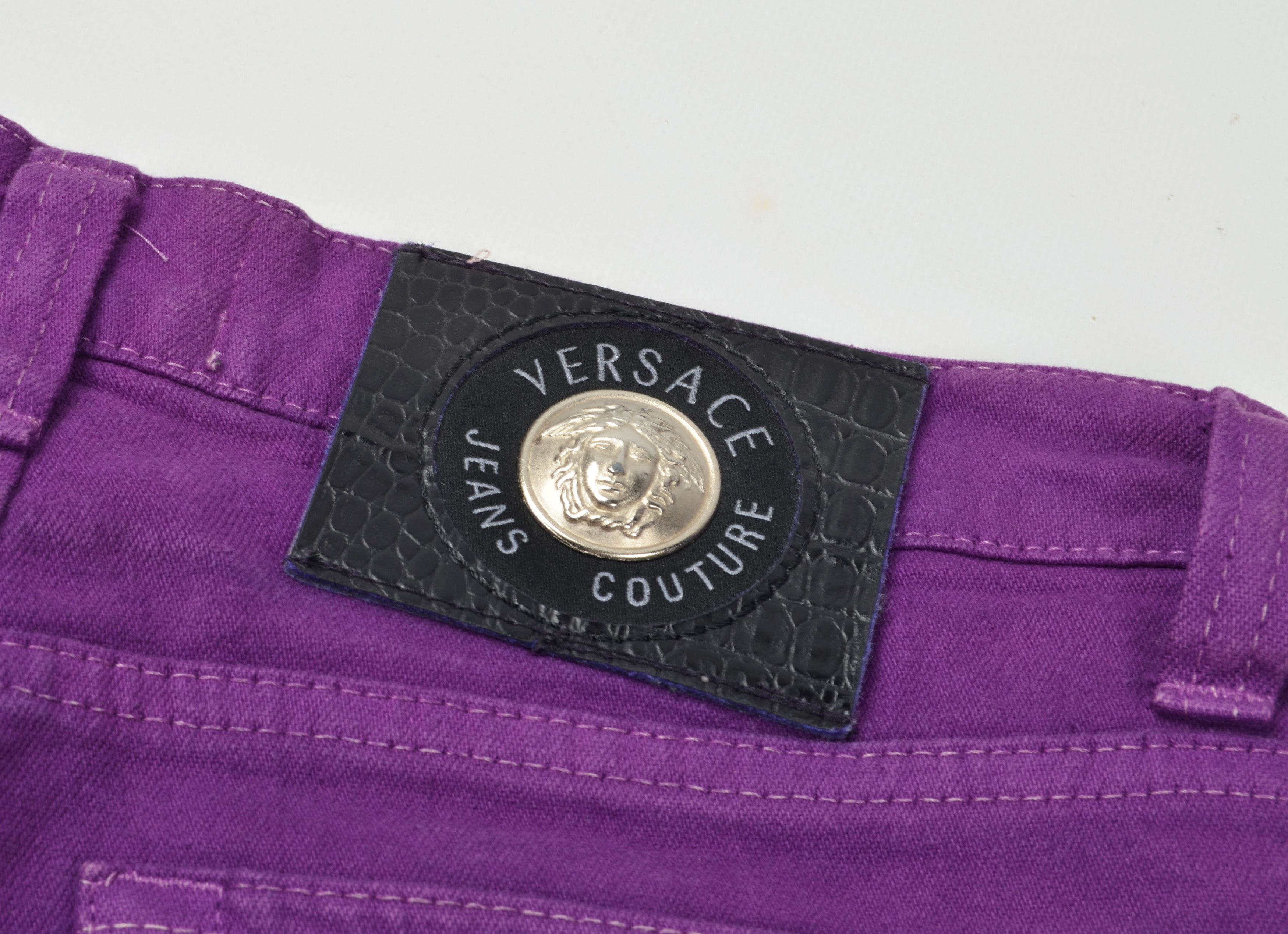 Versace × Versace Jeans Couture × Vintage Vintage Versace Jeans Couture Purple High Waisted Pants Size 28" / US 6 / IT 42 - 7 Thumbnail