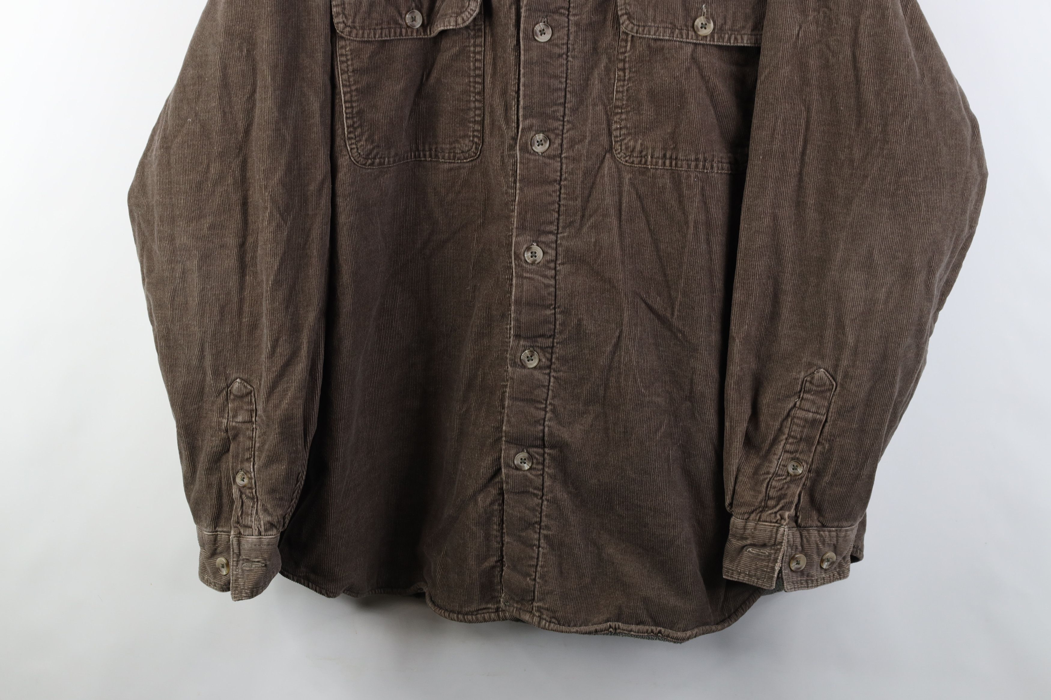 Vintage Vintage 90s Streetwear Lined Corduroy Shirt Jacket Jac Shirt Size US XL / EU 56 / 4 - 3 Thumbnail