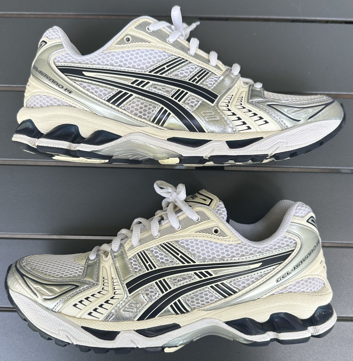 Pre-owned Asics Gel-kayano 14 White Midnight Navy Shoes