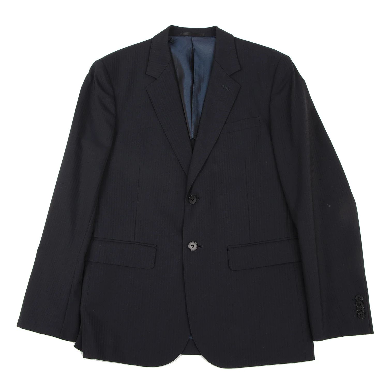 agnes b. Wool Stripe 2-Button Jacket in Navy, Size 50 Size US M / EU 48-50 / 2 - 1 Thumbnail