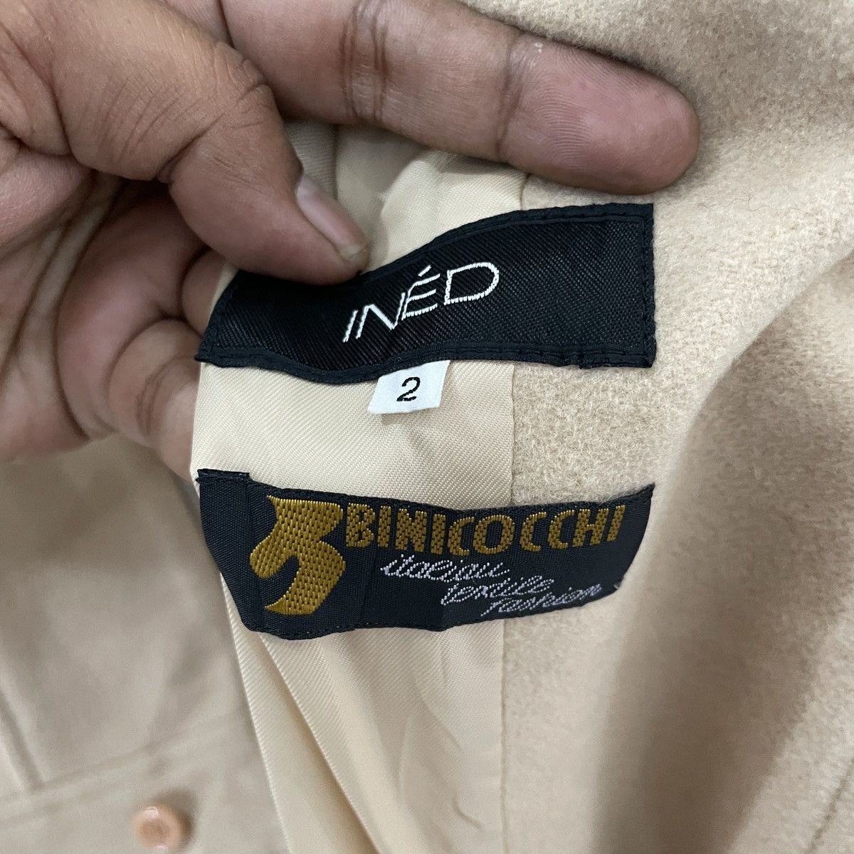 Japanese Brand Vintage Ined By Yohji Yamamoto Trench Coat Jacket Size M / US 6-8 / IT 42-44 - 7 Thumbnail