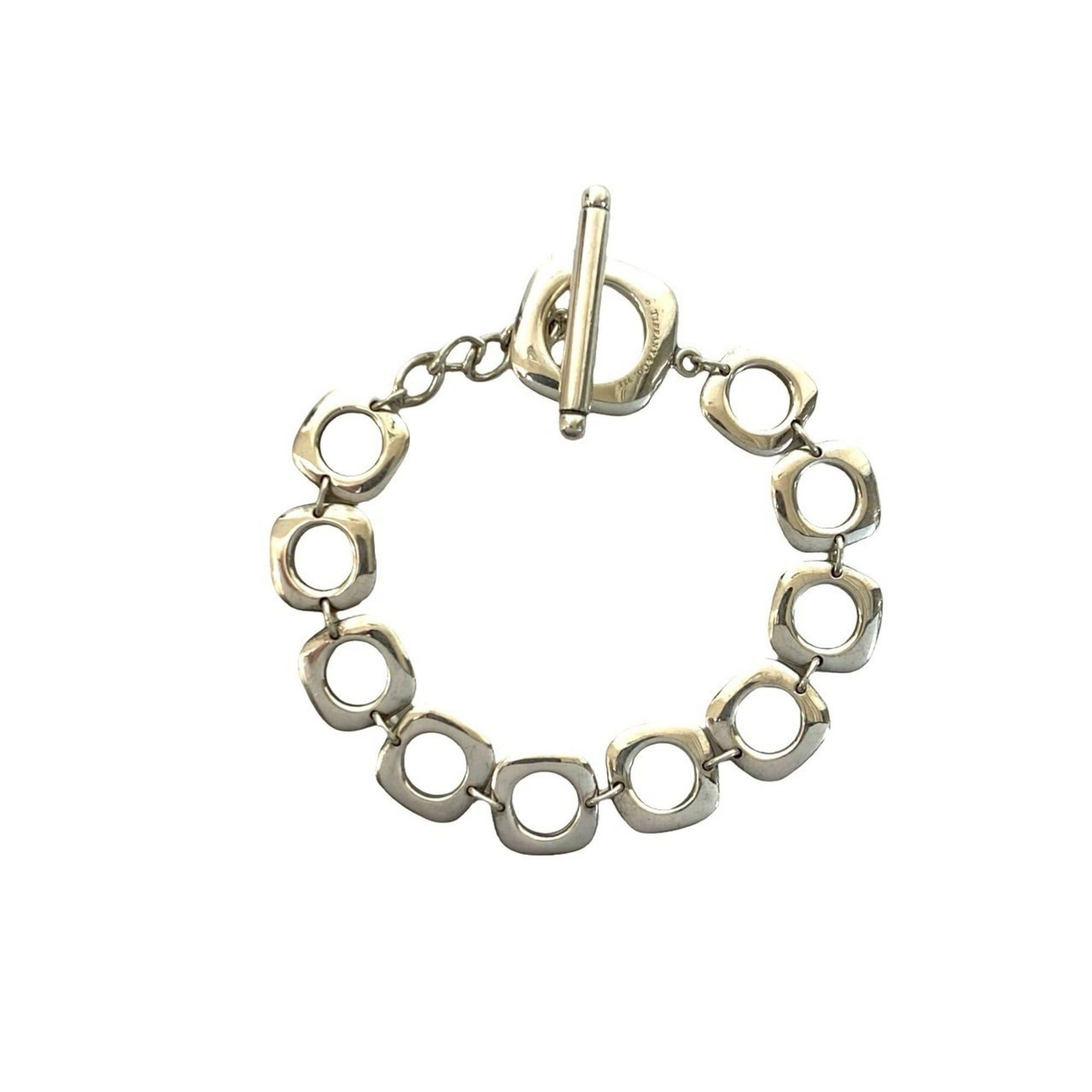 Tiffany & Co. TIFFANY&Co. Tiffany Square Cushion Link Bracelet, Sterling Silver 925 Chain, Silver, Item No. 69887 Size ONE SIZE - 1 Thumbnail