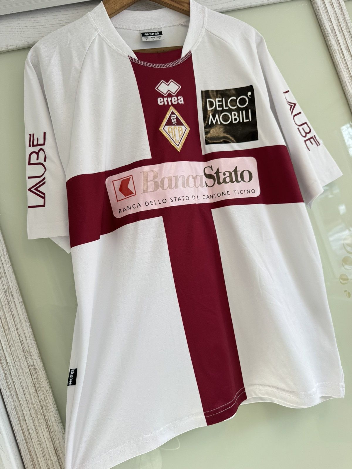 Errea Di Zenzo #23 Bellinzona 2008-2009 Away Soccer Jersey Shirt Size US L / EU 52-54 / 3 - 6 Thumbnail
