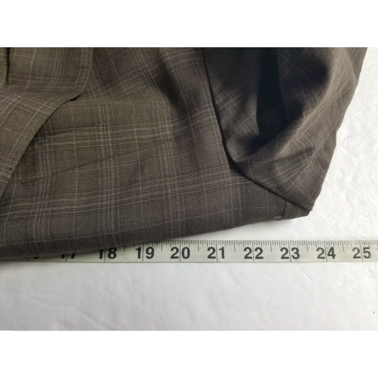 Banana Republic Banana Republic Men’s Plaid Sport Coat Blazer 44R Slim Brown Wool Blend Herringbone 2 Button Blazer Size 44R - 4 Thumbnail