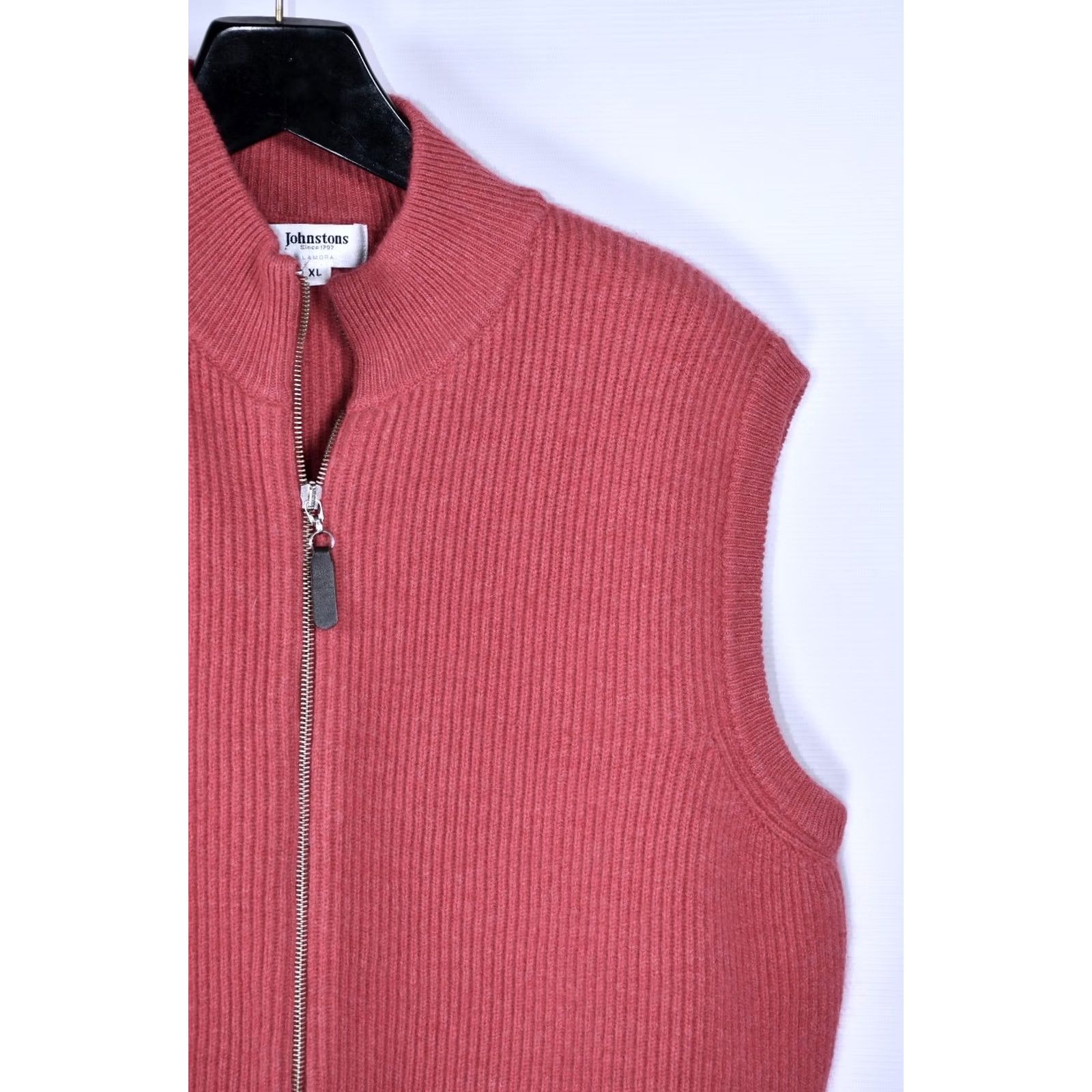 Johnstons Of Elgin Johnstons of Elgin Sweater XL Pullover Woman High Neck, Ribbed, 75% Lambswool 25% Angora, Pink, GIRLS? Size XL / US 12-14 / IT 48-50 - 3 Thumbnail