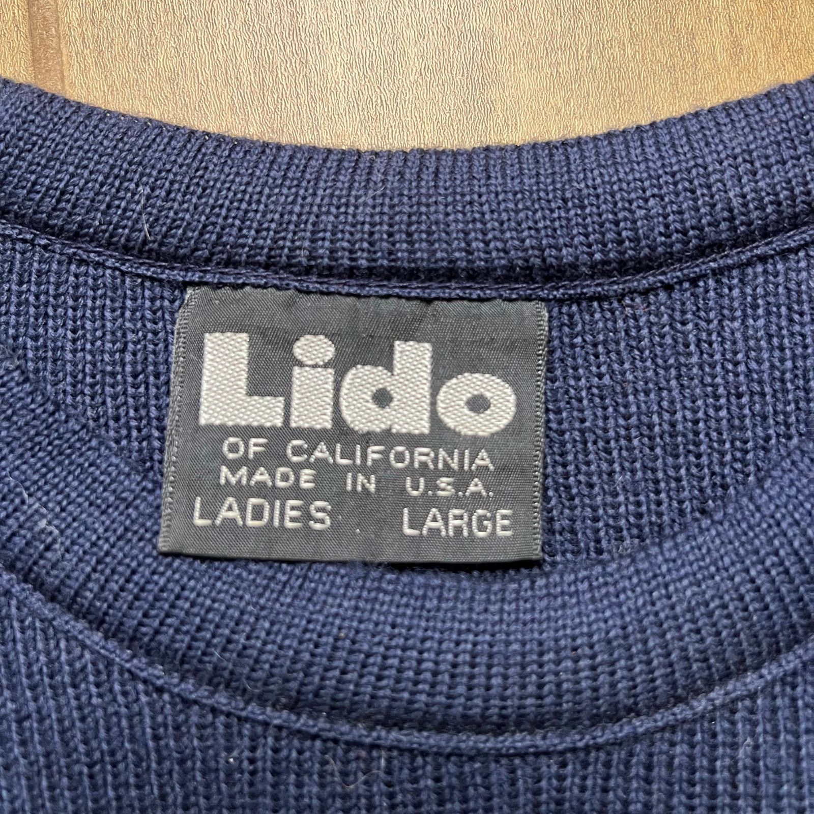 Vintage Vintage Lido of California Wool Striped Sweater Womens L USA Size L / US 10 / IT 46 - 11 Thumbnail