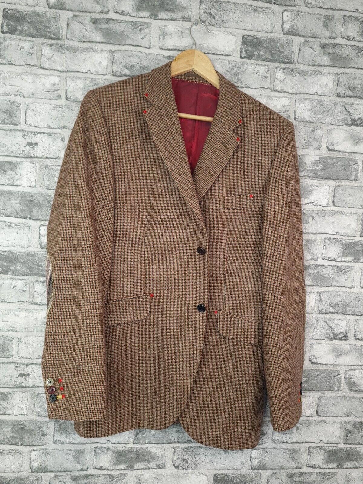Holland Esquire Blazer Size 42 Wool Jacket Elbow Patch