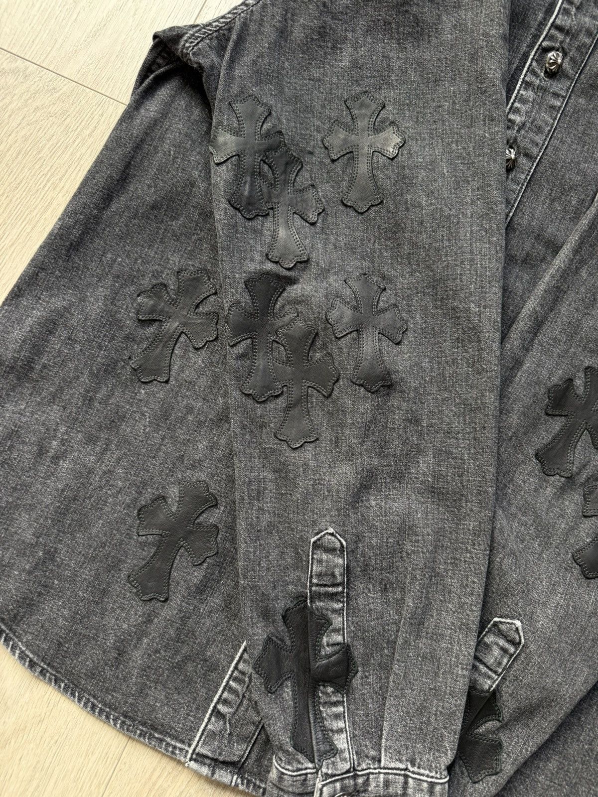 Chrome Hearts Chrome hearts flooded cross patches denim shirts Size US L / EU 52-54 / 3 - 4 Thumbnail