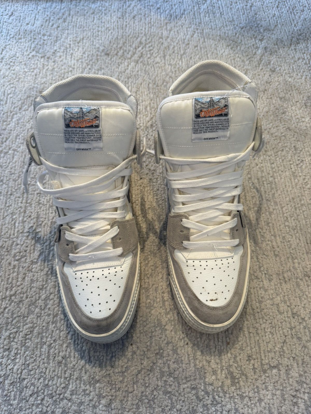 Off-White Off-White 'Off-Court 3.0' Distressed High-Tops - EU 43 Size US 10 / EU 43 - 4 Thumbnail