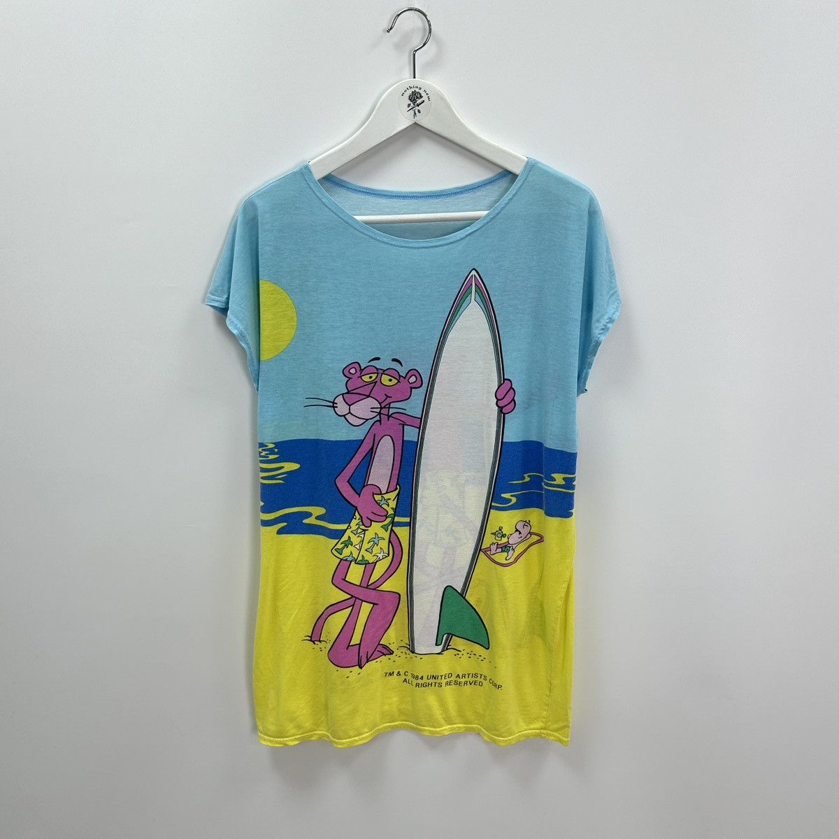 Vintage Vintage 80s Pink Panther Tank Top Hawaii Beach 1984 y2k hype Size S / US 4 / IT 40 - 1 Thumbnail