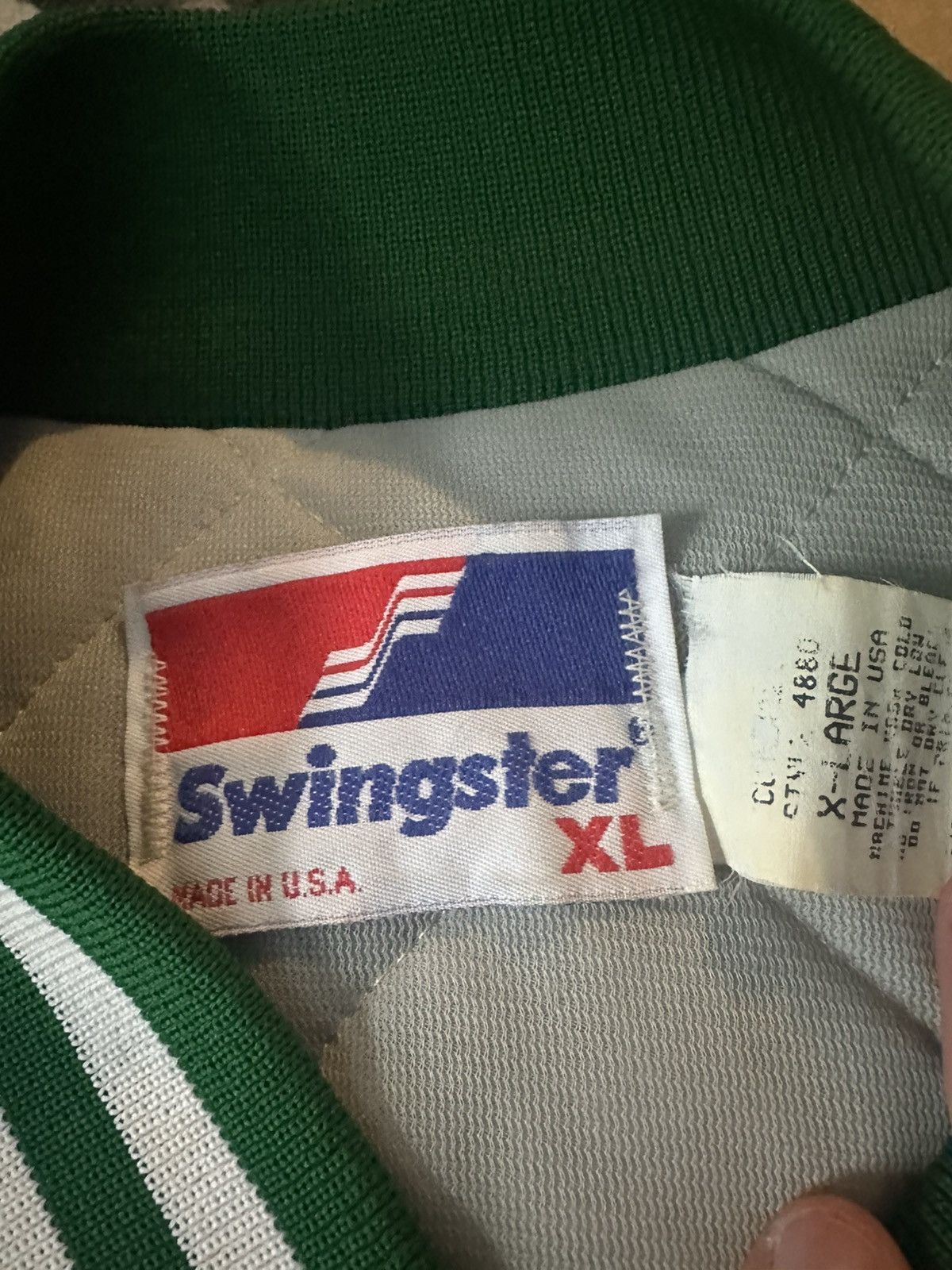 NBA × Swingster × Vintage Boston Celtics 80’s Satin jacket Size US XL / EU 56 / 4 - 3 Thumbnail