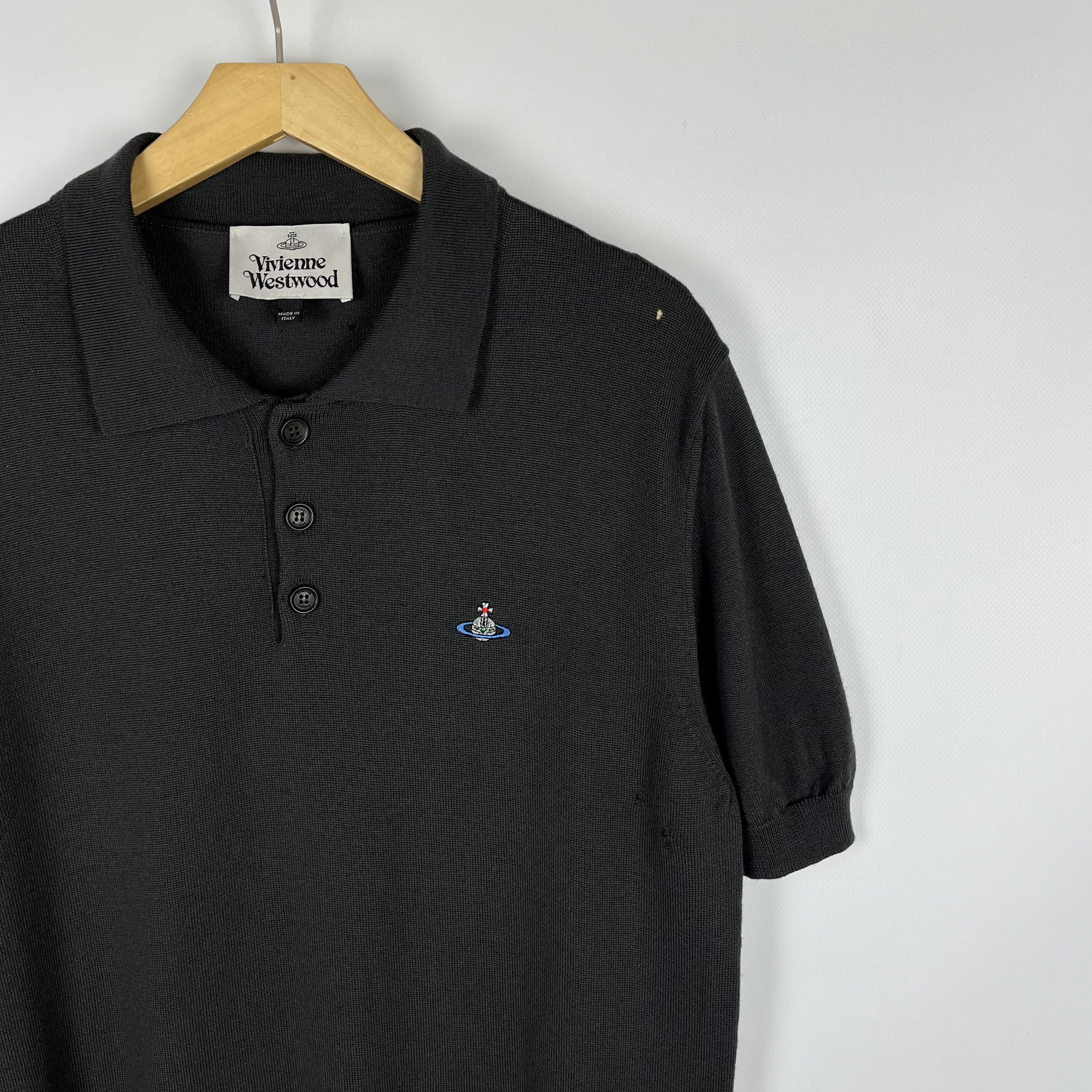 Vivienne Westwood Vivienne Westwood Orb Logo Knitted Polo Sweater Size US M / EU 48-50 / 2 - 2 Thumbnail